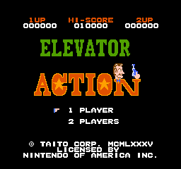 Elevator Action (USA) Title Screen
